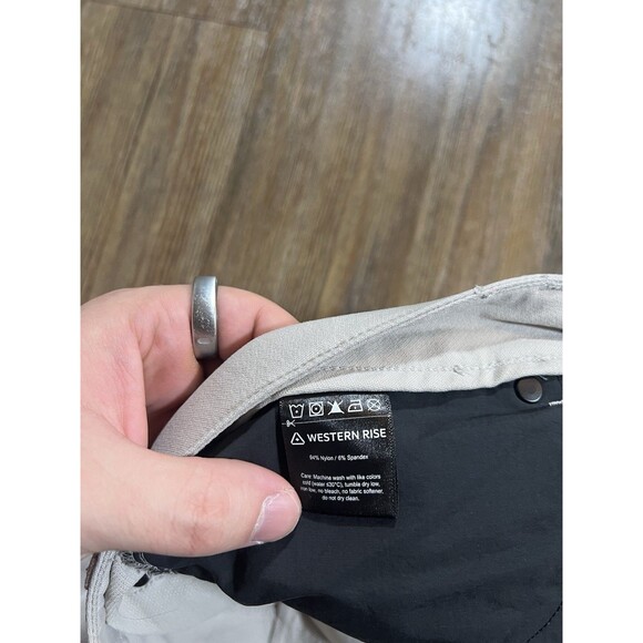 Western Rise Pants Mens 33 Gray 5 Pocket Diversion Stretch Canvas Chino 33x32 - Picture 6 of 11